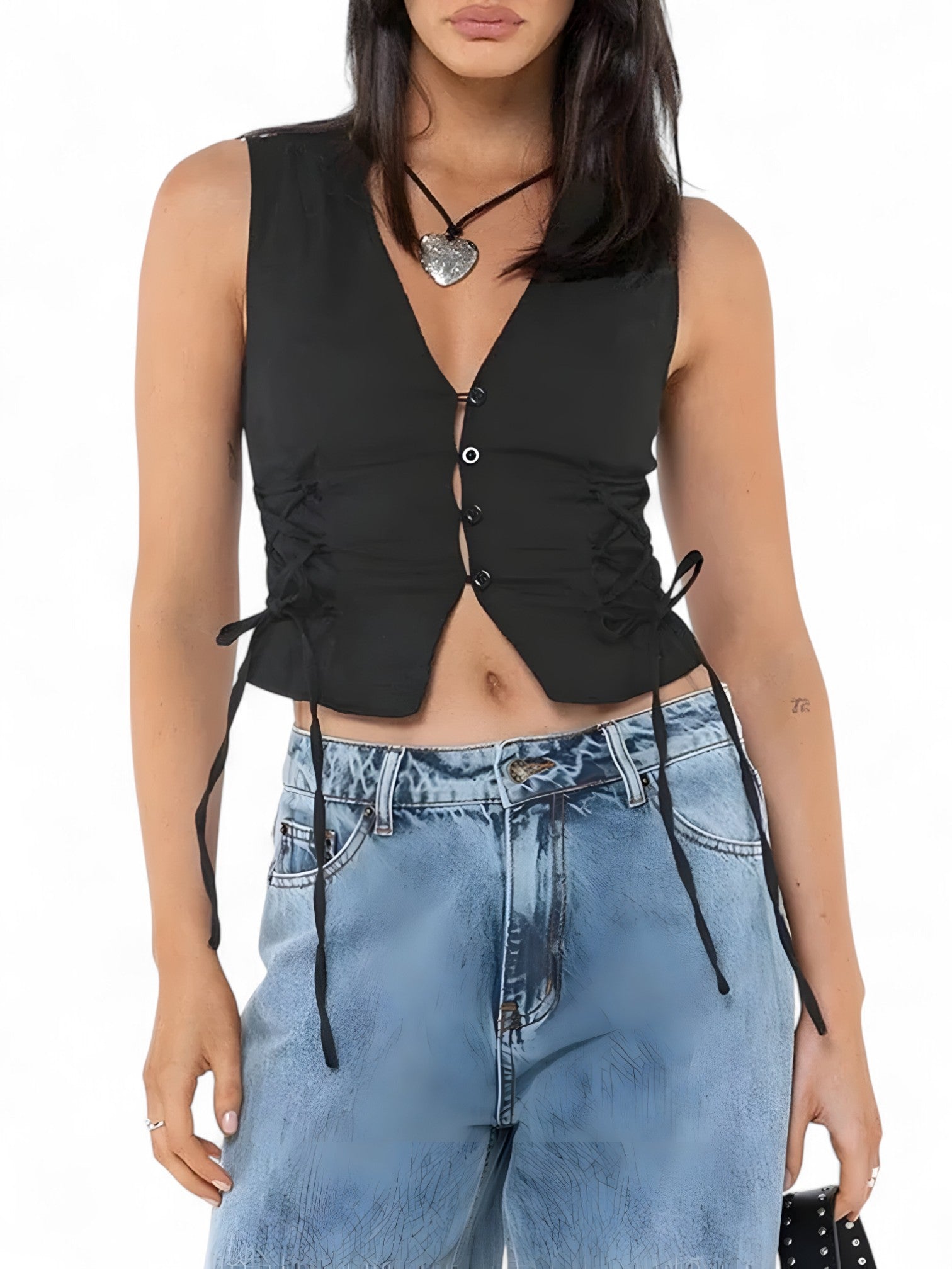 Débardeurs : Romilia | Débardeur Femme en Polyester à Boutons in van Seroa