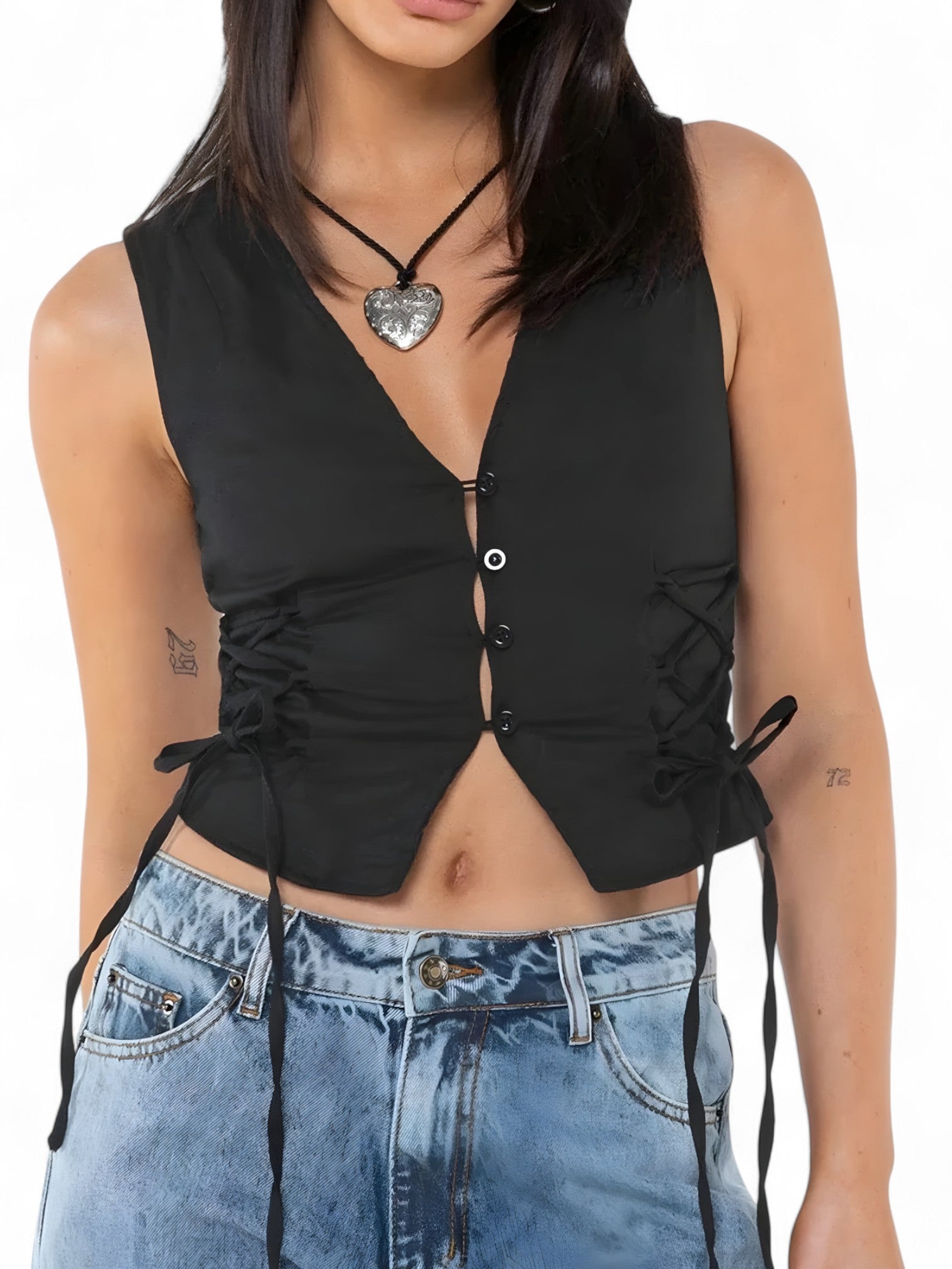 Débardeurs : Romilia | Débardeur Femme en Polyester à Boutons in van Seroa