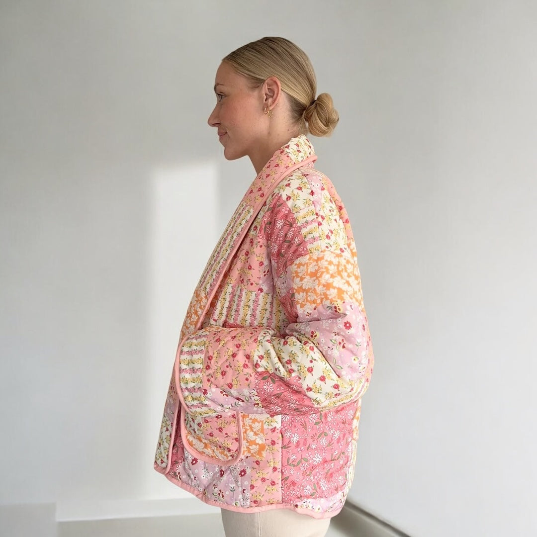 Doudoune Femme Florale Chic Décontractée 3