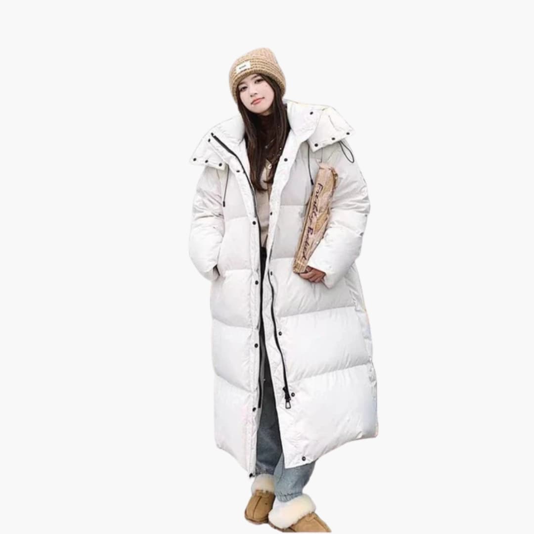 Doudoune Longue Femme Matelassée Avec Capuche 2