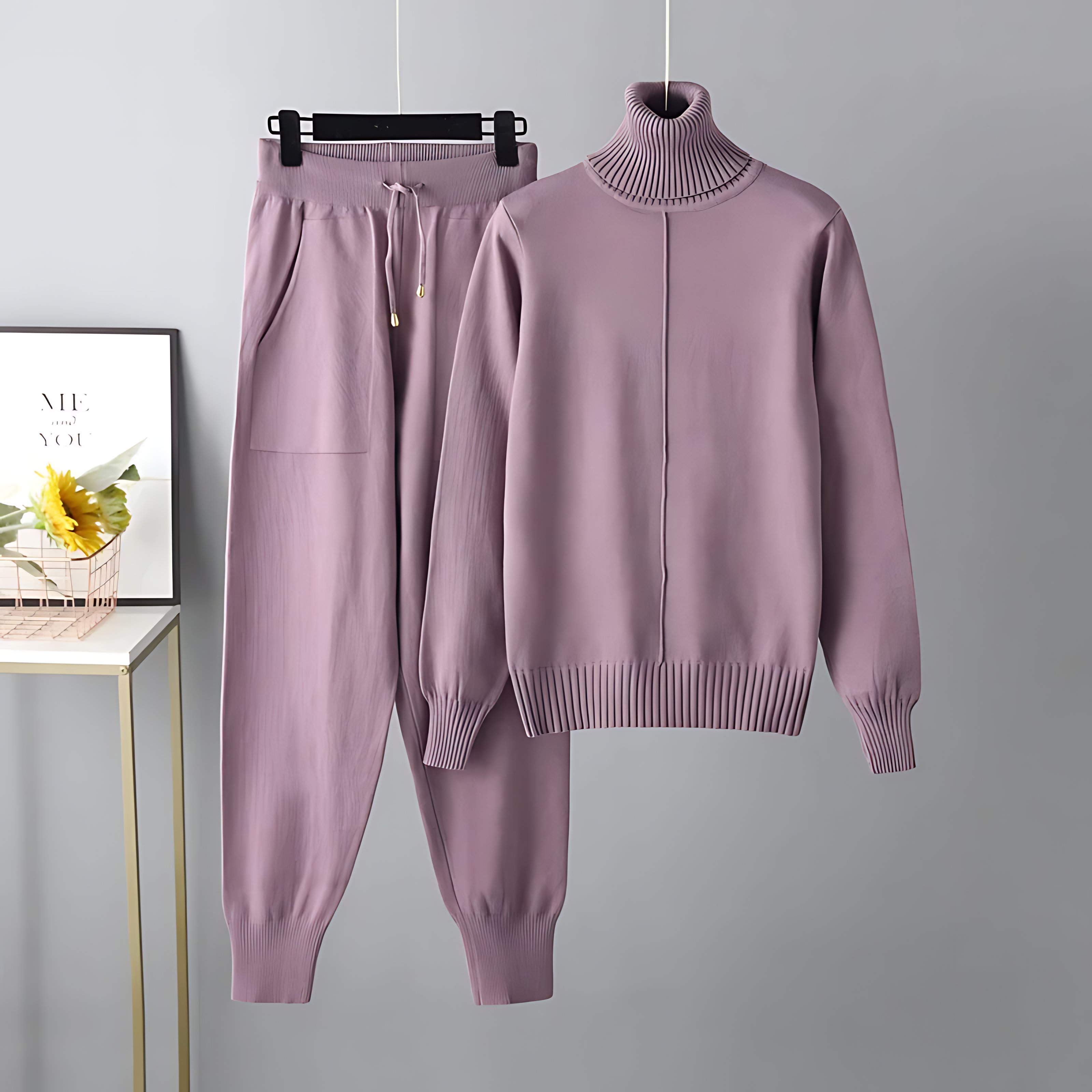 Ensemble Élégant à Col Roulé Femme 9