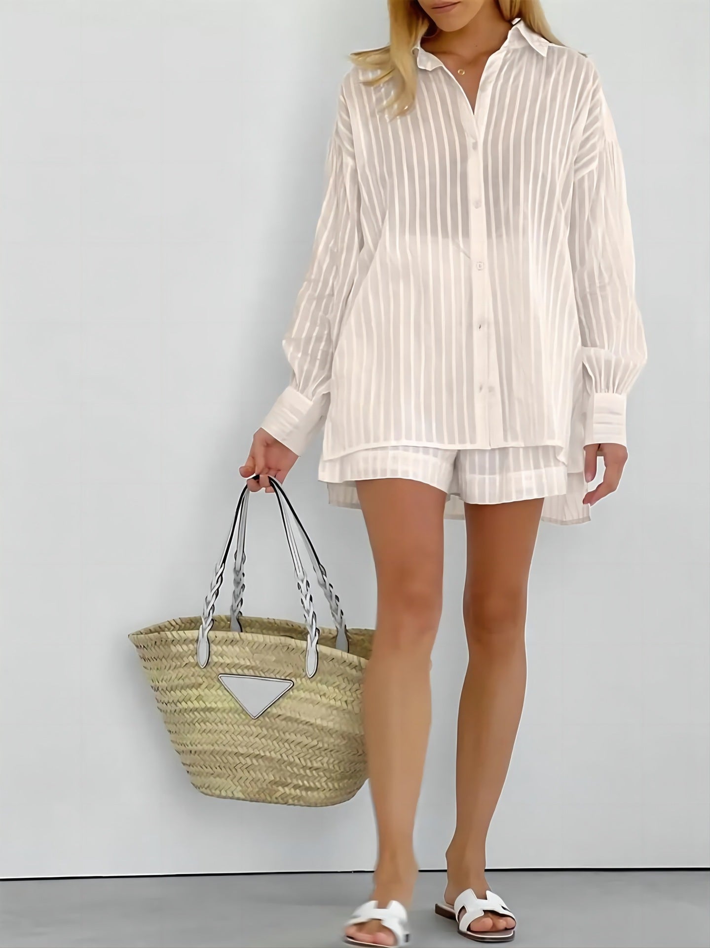 Ensemble Femme Chemise et Short Élégant 10