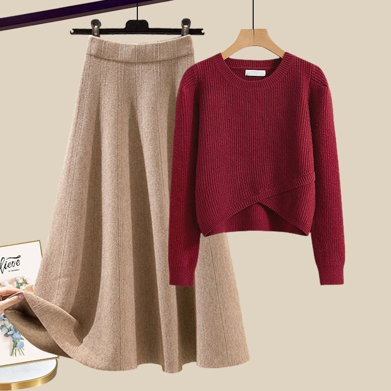 Ensemble Femme Chic Pull et Jupe 1