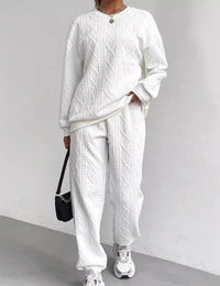 Legeres Damen-Set mit Zopfmuster