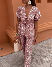 Ensemble Femme Élégant & Confortable en Tissu Doux, parfait