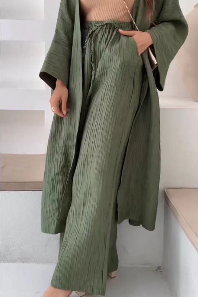 Ensemble Femme Kimono Élégant Plissé 5