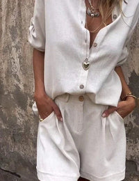 Ensemble en Lin Léger pour un Confort Optimal Femme
