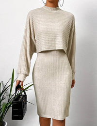Damen Tailleur-Set mit langen Ärmeln, fließend