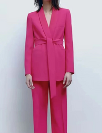 Eleganter Damen-Anzug - Premium Blazer & gerade Hose Set