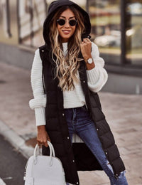 Gilet Long Femme Sans Manche Polyester Autumn Collection