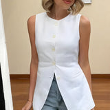 Gilets : Enara | Gilet Sans Manche Femme en Coton in van Seroa