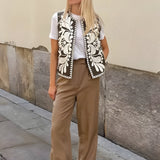 Gilets : Arietta | Gilet Sans Manche Femme Brodé Multicolore in van Seroa