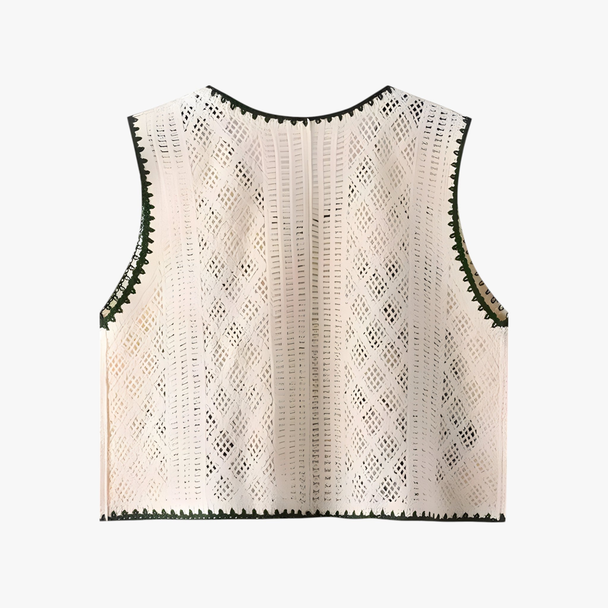 Pulls et gilets : Driana | Gilet Sans Manche Femme en Crochet Brodé Floral in van Seroa