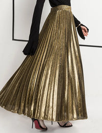 Jupe Longue Plissée Haute Taille Femme skirts