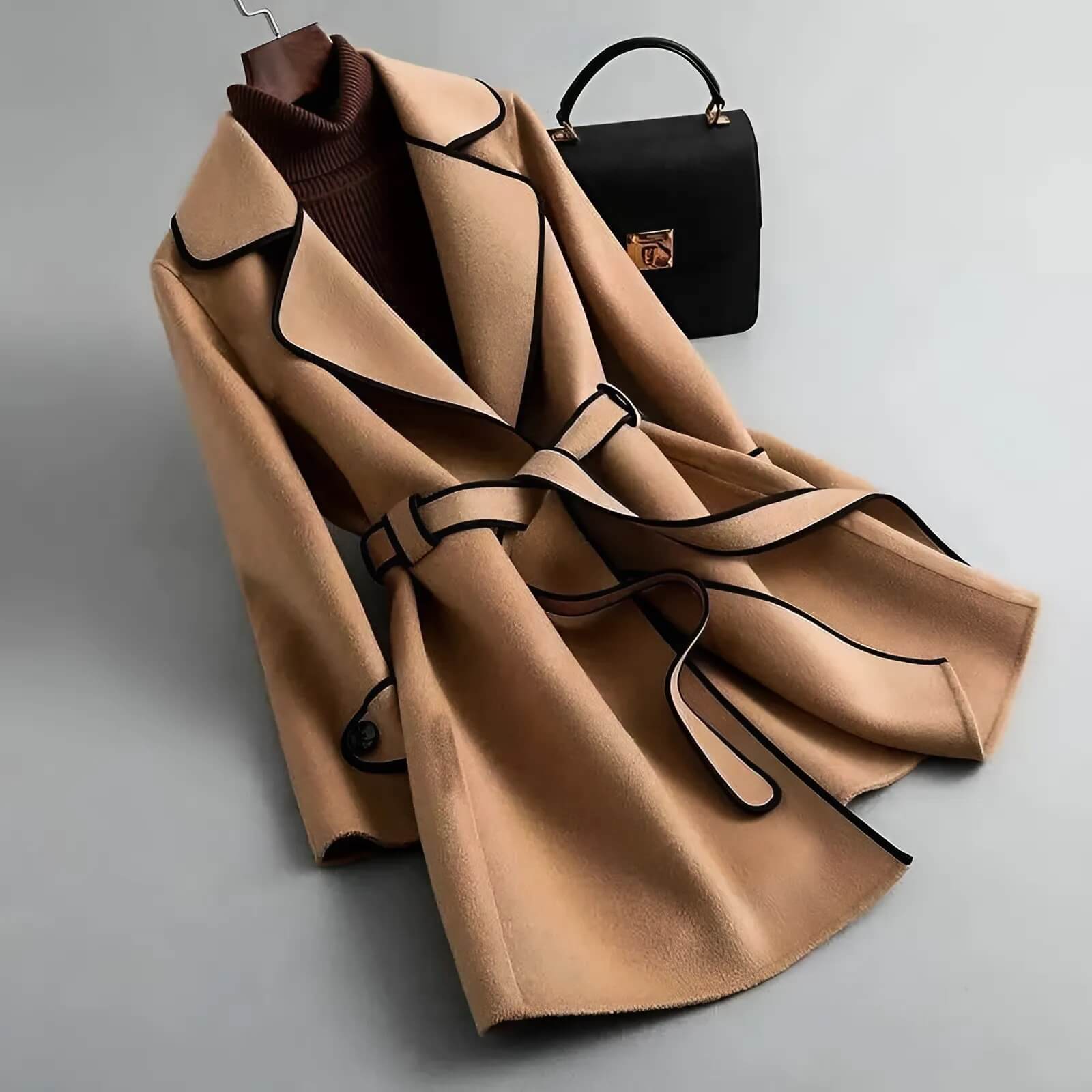 Manteau Chic Hiver Femme Long en Laine 0
