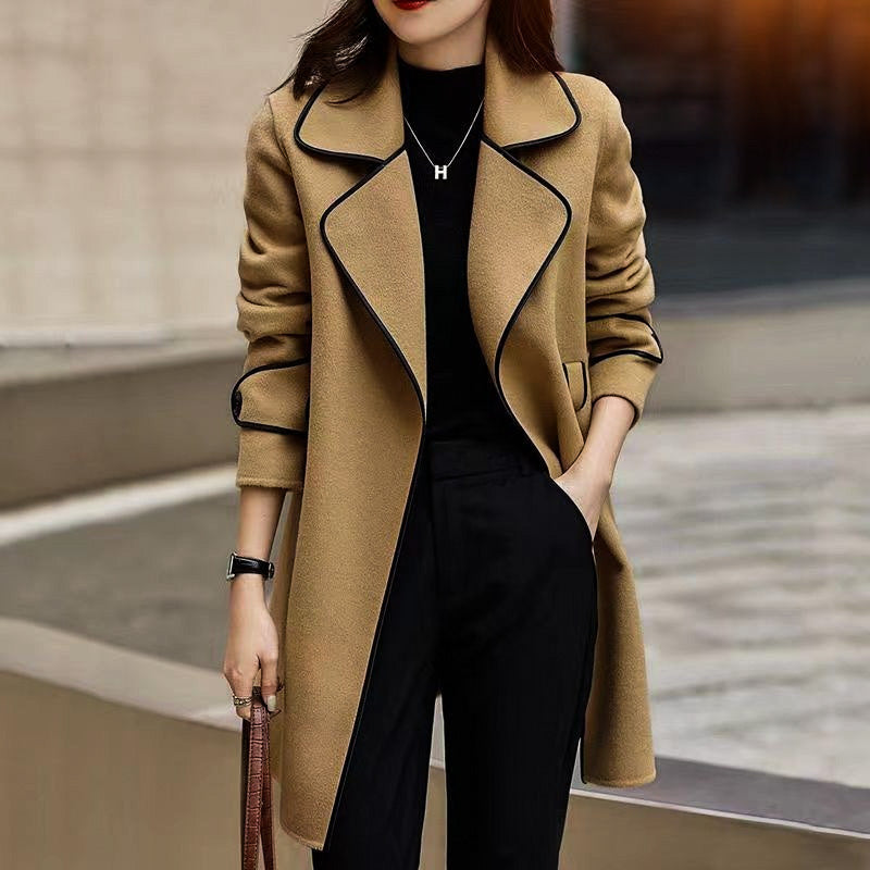Manteau Chic Hiver Femme Long en Laine 6