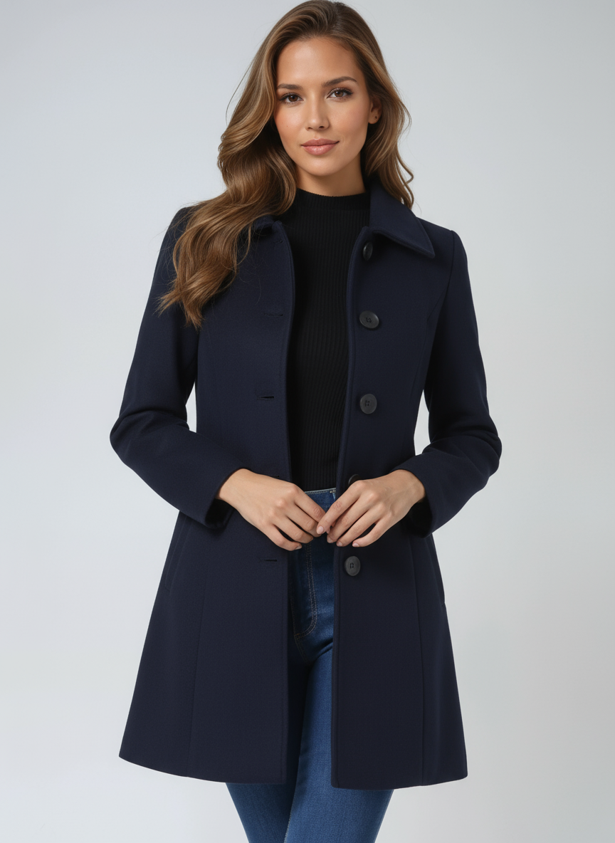 Manteau D'Hiver Femme Élégant Ajusté 10