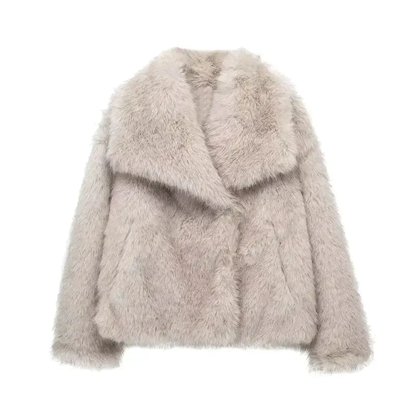 Manteau Femme Élégant en Fourrure Synthétique 5