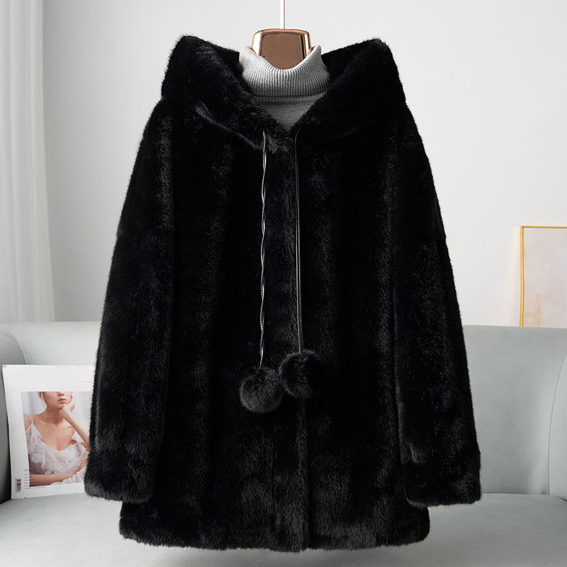 Manteau Hiver Femme À Capuche Décontracté 1