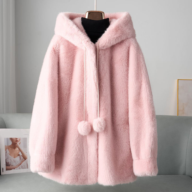 Manteau Hiver Femme À Capuche Décontracté 2