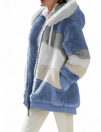 Damen-Wintermantel aus Kaschmir mit Kapuze Herbstkollektion