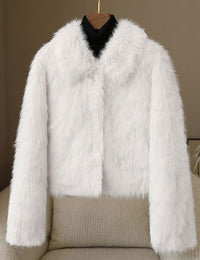 Kurzer Damen-Wintermantel mit Pelz Wintermode Lässige Kleidung
