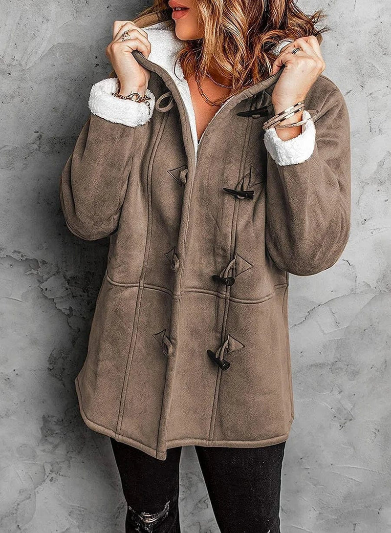 Manteau Hiver Femme Élégant Doublé Fourrure 11