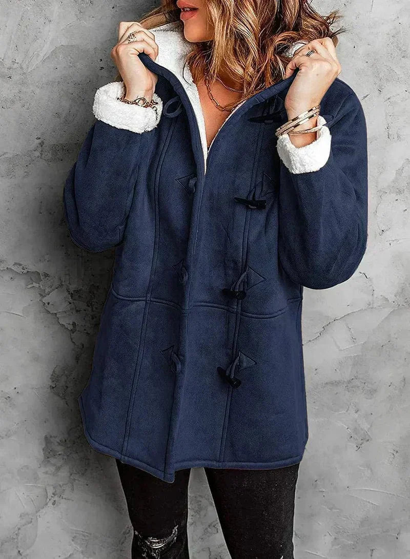 Manteau Hiver Femme Élégant Doublé Fourrure 9