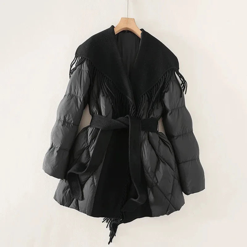 Manteau Hiver Femme Élégant Mi-Long 9