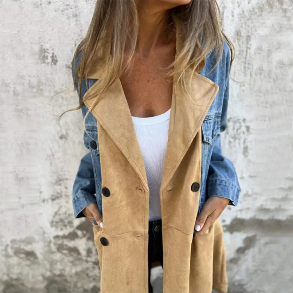 Manteau Hiver Femme Élégant à Double Rangée 1