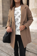 Manteau Hiver Femme Élégant à Revers 4