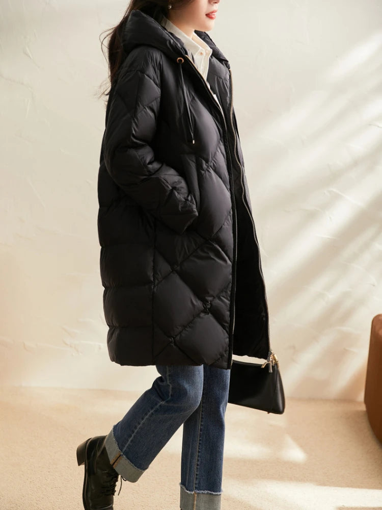 Manteau Hiver Femme Matelassé à Capuche 5