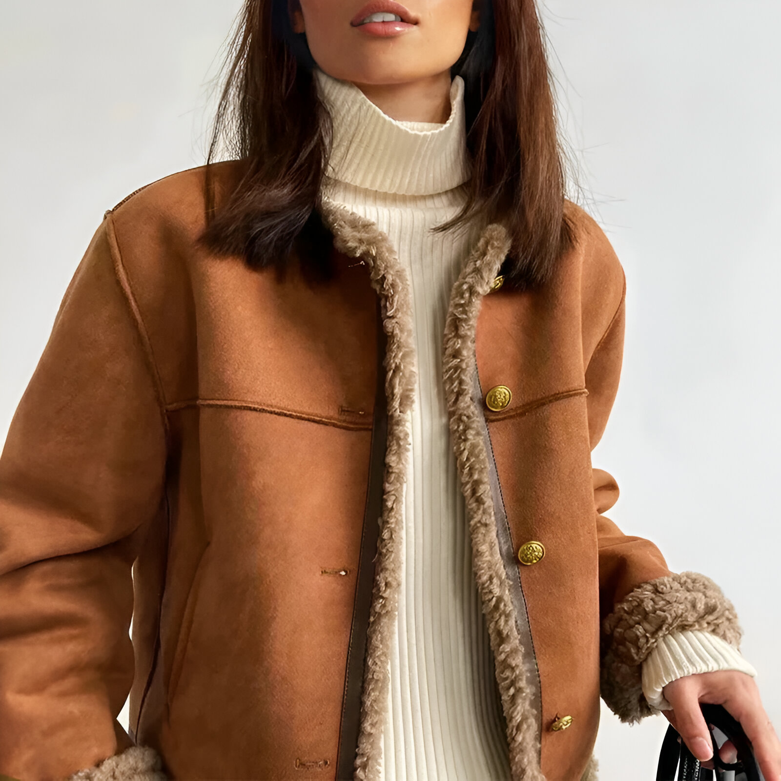 Mina | Manteau Hiver Femme en Peau de Mouton