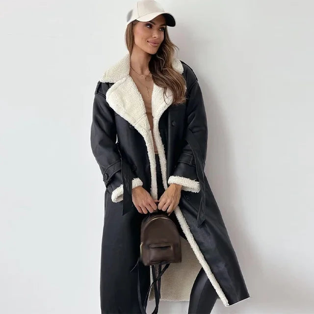 Manteau Long Femme Hiver Élégant 0