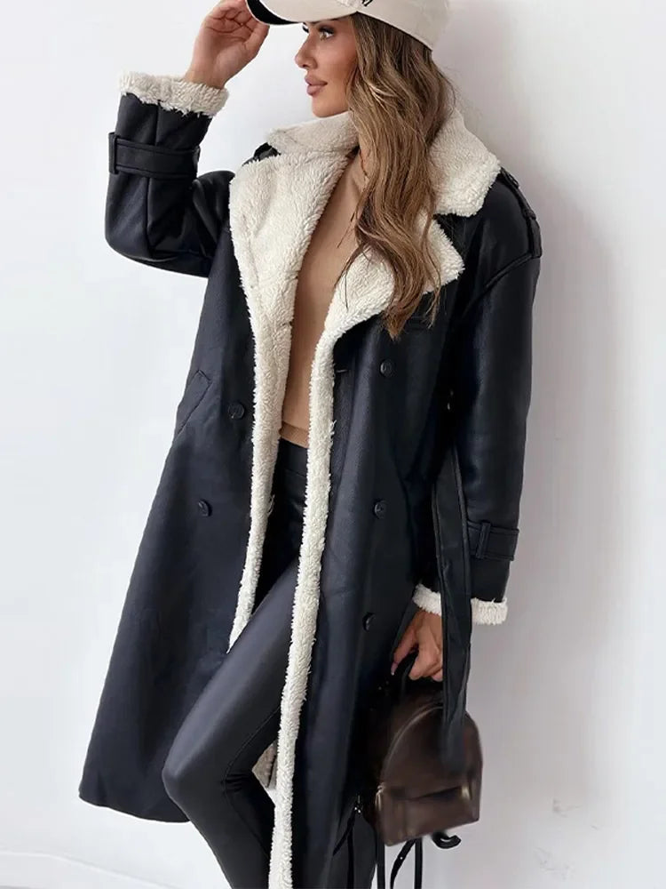 Manteau Long Femme Hiver Élégant 4