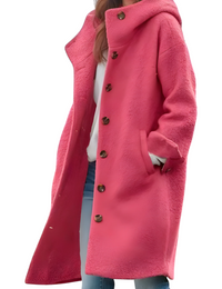 Warmer und eleganter Damen Winterlangmantel aus Wollmischung