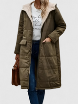 Leticia | Manteau Long Hiver Femme Élégant avec Capuche