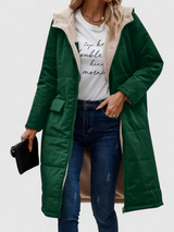 Leticia | Manteau Long Hiver Femme Élégant avec Capuche