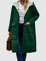 Leticia | Manteau Long Hiver Femme Élégant avec Capuche