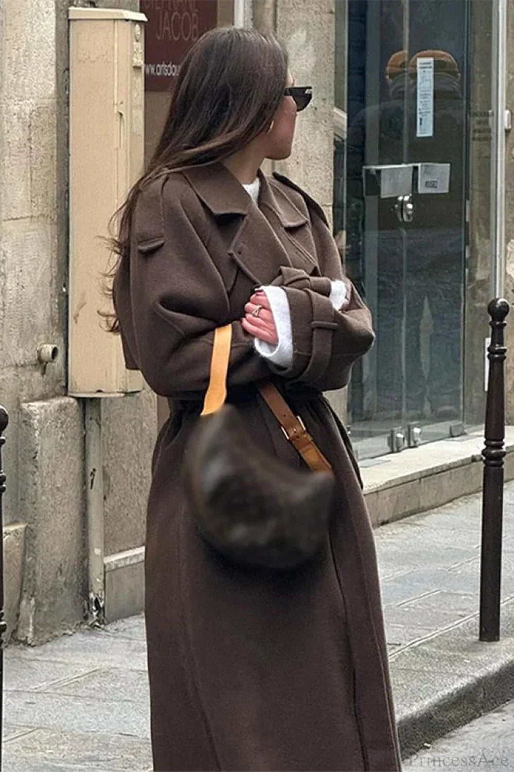 Manteau Long à Revers pour Femme 1