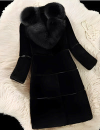 Schwarzer Wintermantel für Damen, Herbstkollektion Winter