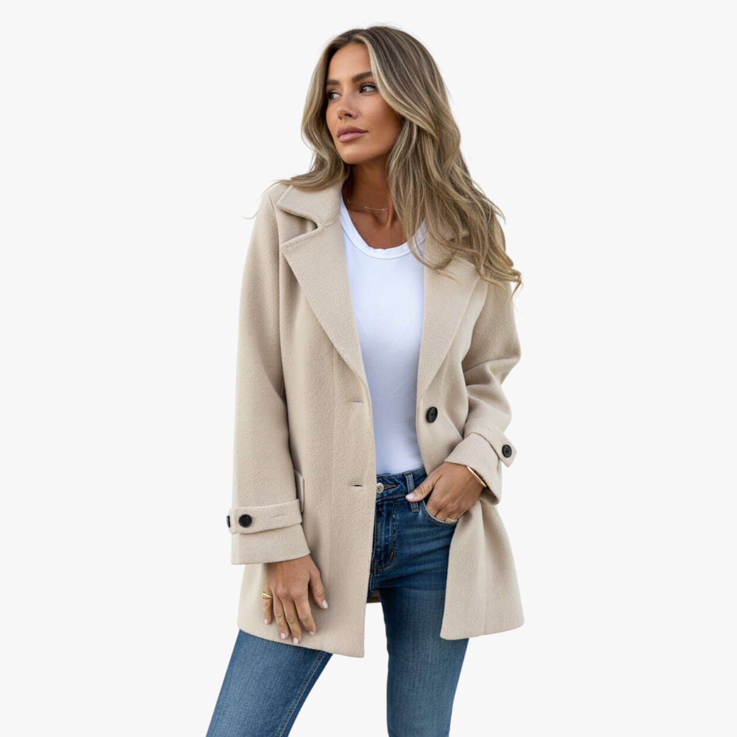 Teresa | Veste Femme Élégante Longue Automne Hiver