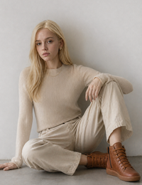 Bottines confortables pour femme, élégantes en cuir souple,