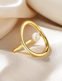 Bague Contemporaine en Or avec Perle Femme