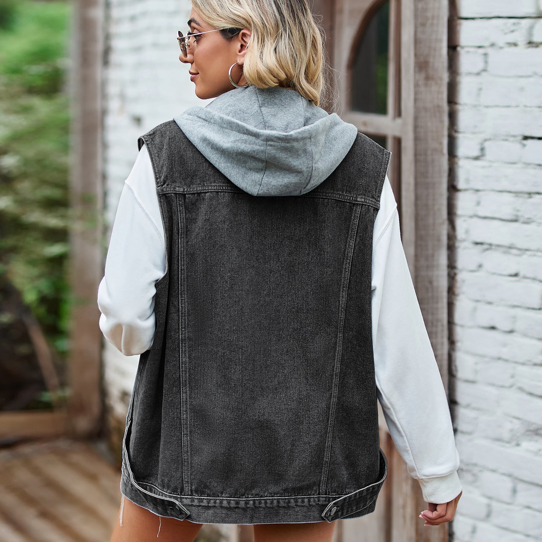 other : Natalia – Gilet En Jean Vintage Décontracté Et Ample À Boutons in van Seroa