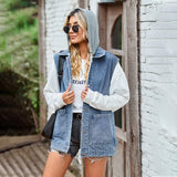 other : Natalia – Gilet En Jean Vintage Décontracté Et Ample À Boutons in van Seroa