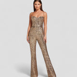 dresses : Clara – Combinaison de Soirée Élégante à Paillettes avec Ceinture in van Seroa