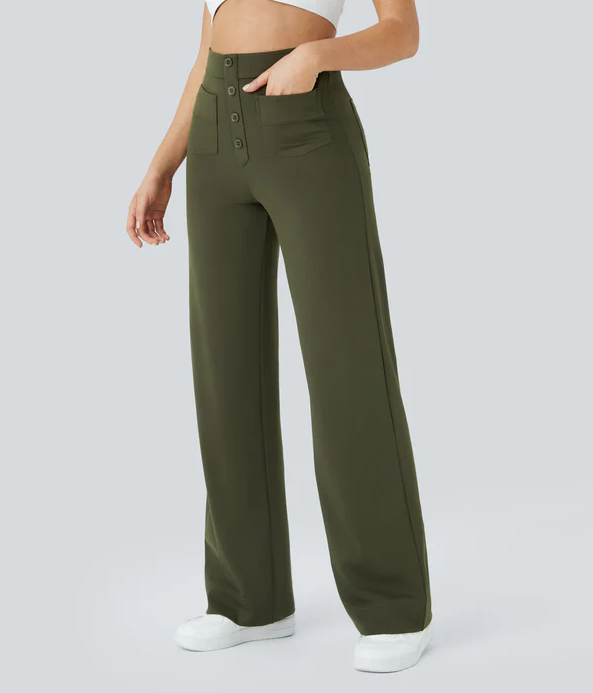 Pantalon Femme Élastique Taille Haute 6