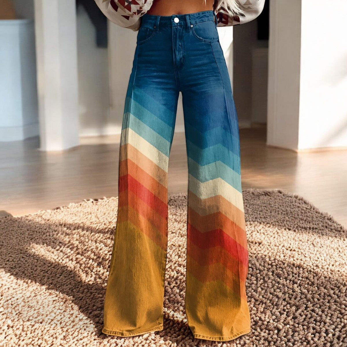 Pantalon Fluide Femme Floral Élégant 3