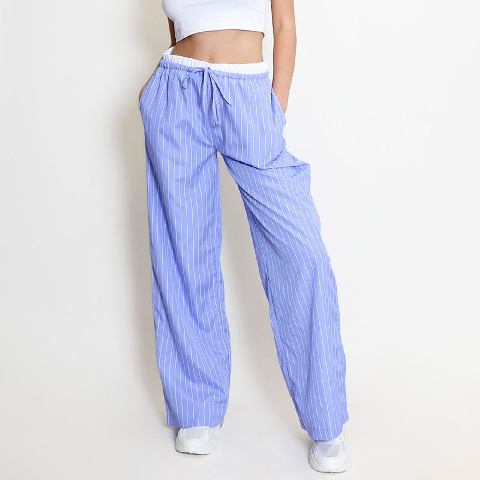 Pantalon Fluide Femme à Jambes Larges 1